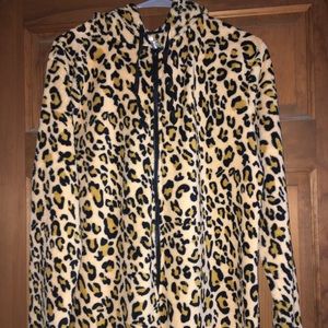 Cheetah print pj onesie!